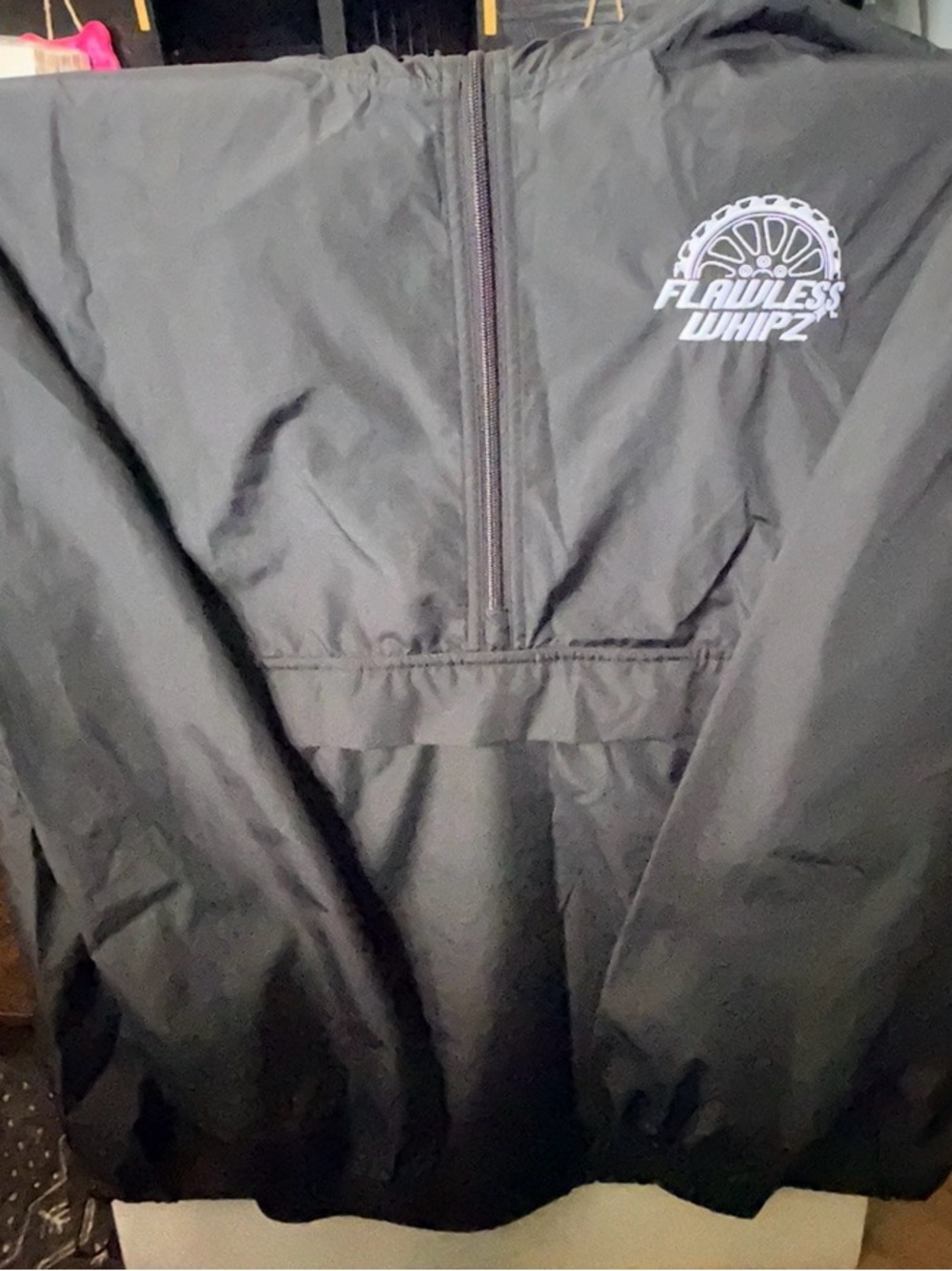 Champion Black Half-Zip Windbreaker Jacket